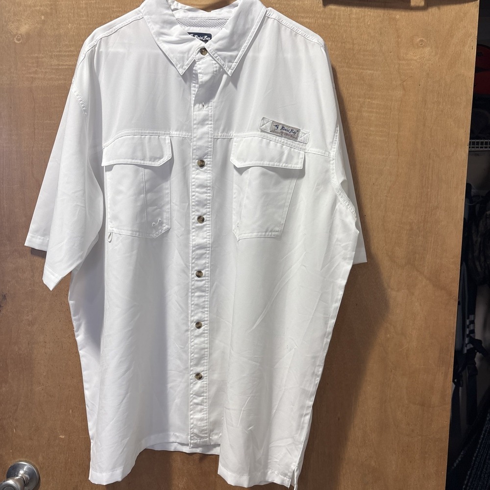 Bimini Bay Men's Fishing Boating Short Sleeve Button Down Shirt Wicking Size 2XL